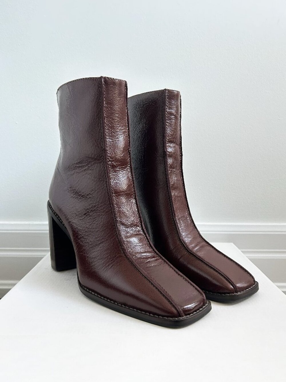 L'intervalle Brown Leather Ankle Boot